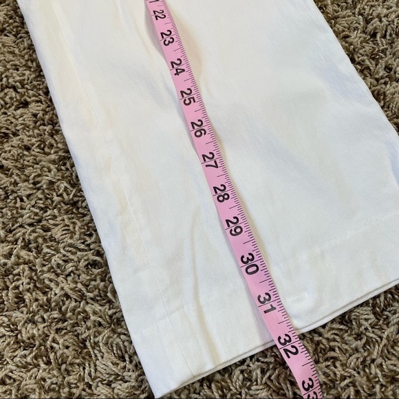 Express Design Studio White Cropped Pants Slacks Size 4 Straight Fit Business - Picture 12 of 13